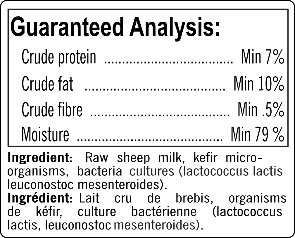 Raw Sheep Milk Kefir