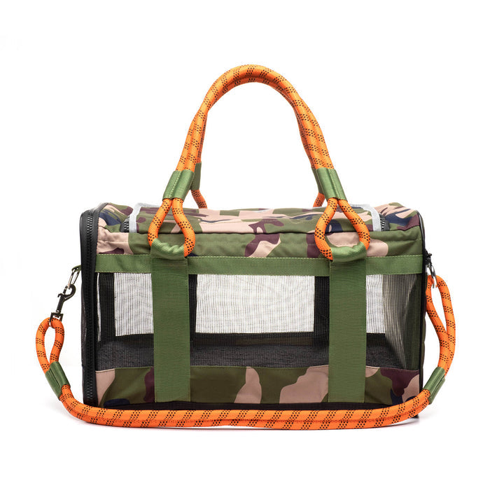 Out-of-Office Pet Carrier - Camo/Orange