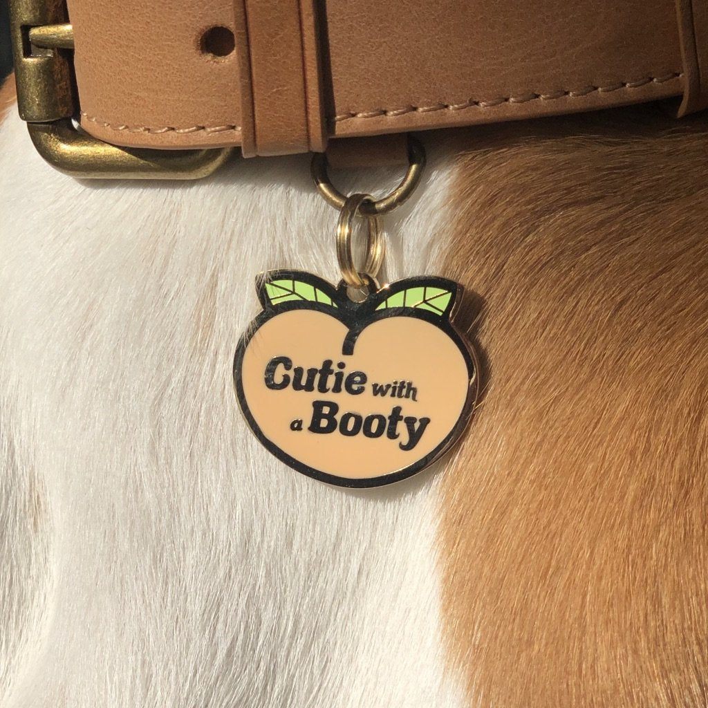 Two Tails Pet Company Pet I.D. Tag Cutie with a Booty Little Chief Co
