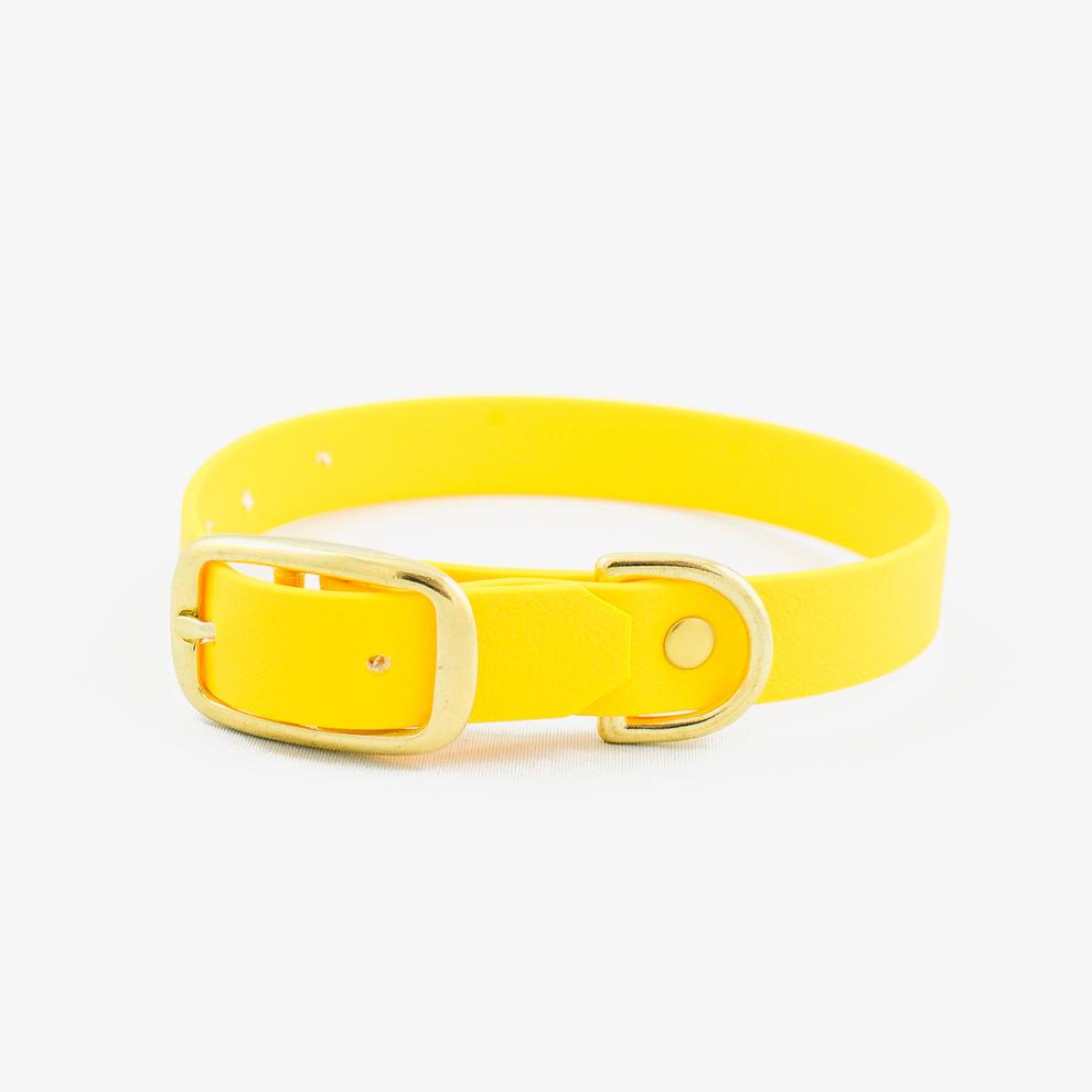 Vegan Leather Collar - Honey Yellow